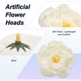 thumbnail image 2 of Uxcell Paquete de 10 Cabezas de Peonías Artificiales, Cabeza de Rosa de Seda Falsa para Bodas/Ramo/Pared de Flores/Artesanías DIY [8cm, Blanco], 2 of 7