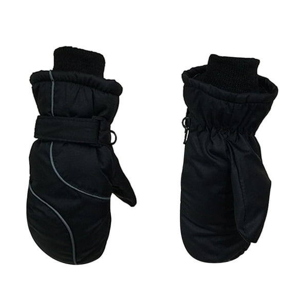 EnJoCho Kids' Adjustable Wrist Snow Mittens Thermal Snowboarding Gloves For Children Toddler Mittens Water-proof Skiing Gloves Toddler Snow Gloves Kids Baby Winter Mittens For Girls Boys