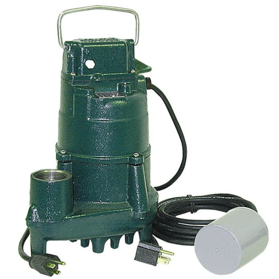 Zoeller 152-0005 0.4HP Cast Iron High Head Effluent & Sump Pump with 20 ft. Variable Level Float Switch