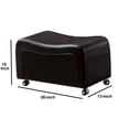 thumbnail image 5 of Faux Leather Upholstered Wooden Loveseat and Ottoman Set, Black, 5 of 6