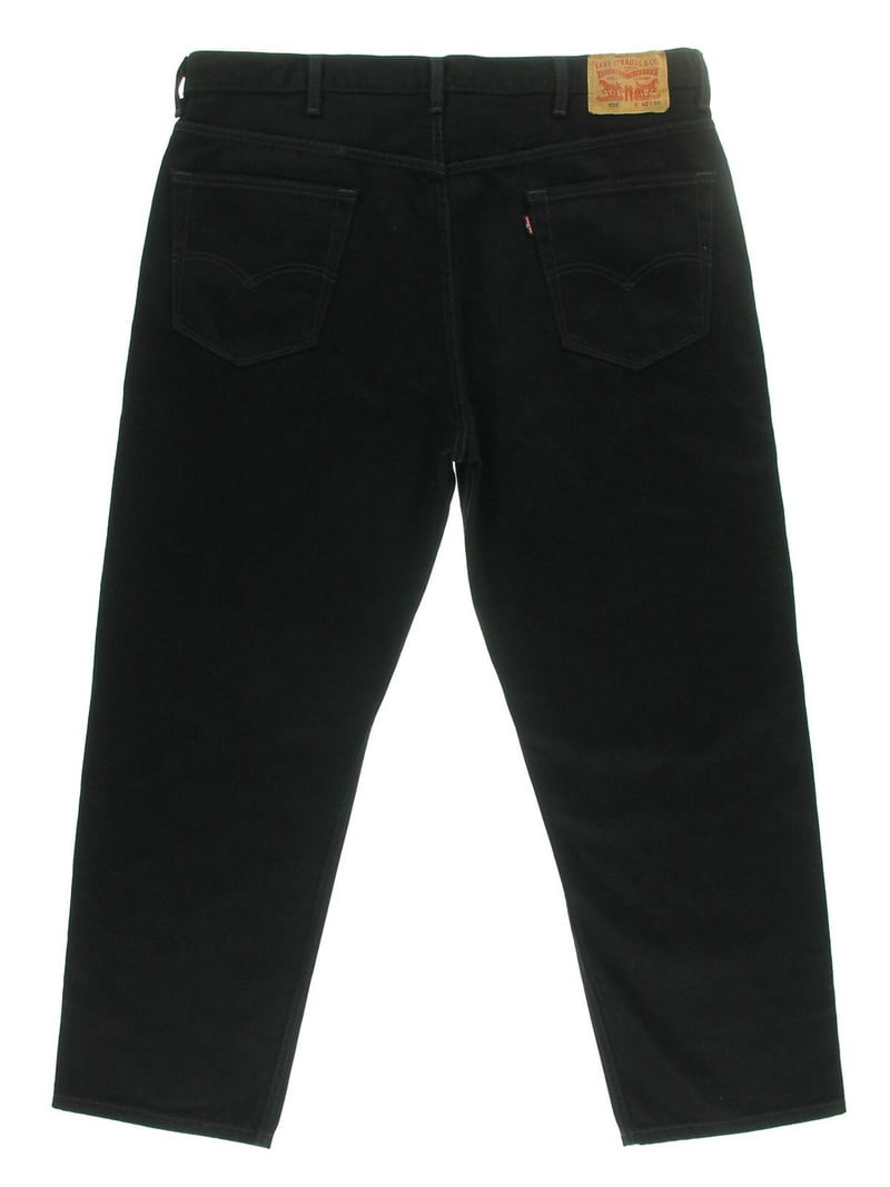 LEVI'S Mens Black Tapered, Relaxed Fit Jeans W42/ L34 - Walmart.com