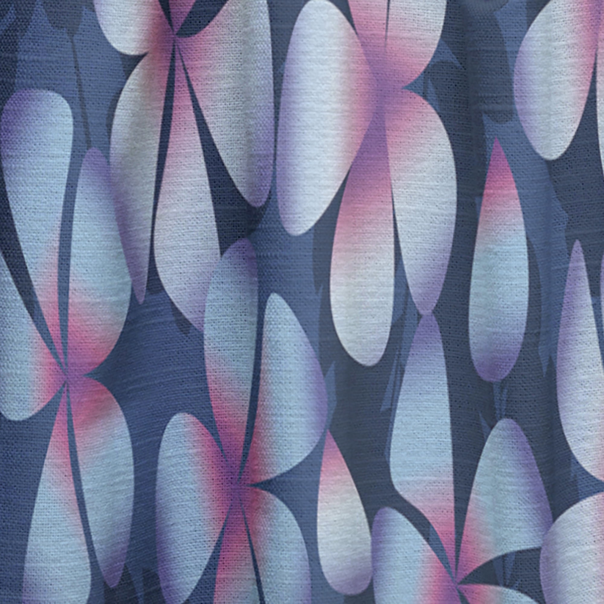 Designart 'Frangipani Retro Flowers' Mid-Century Modern Curtain Panel
