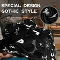 thumbnail image 5 of Black and White Goth Flannel Blanket Black Throw Blanket Aesthetic Witch Bat Gothic Decor and Accessories Stuff, Birthday Halloween Decorations Witchy Gifts (50"x60"), 5 of 6