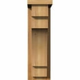 thumbnail image 2 of 6"W x 12"D x 20"H Mediterranean Rough Sawn Corbel w/Backplate, Western Red Cedar, 2 of 9