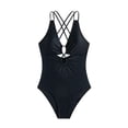 thumbnail image 4 of Awdenio Womens One Piece Swimsuits Cutout One Shoulder High Cut Cheeky One Piece Swimsuit Bathing Suit, 4 of 8