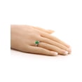 thumbnail image 3 of Gem Stone King 925 Sterling Silver Green Nano Emerald and White Topaz Ring for Women (0.64 Cttw, Available in Size 5, 6, 7, 8, 9), 3 of 4
