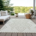 thumbnail image 6 of Addison Rugs Chantille Indoor/Outdoor Transitional Diamonds Ivory Washable Rectangle Rug, 9' x 12', 6 of 6