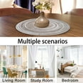 thumbnail image 5 of Juego de 6 manteles individuales redondos de algodón tejido, resistentes al calor, antideslizantes, lavables, para mesa de comedor de 15 pulgadas, 5 of 5