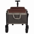 thumbnail image 4 of Kcpolre All-in-One Wagon Cart Convertible Folding Camping with Bench Seat, Storage Compartment & Dog Tether - Beige/Brown, 4 of 12