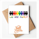 thumbnail image 1 of LGBT bandera del Arco Iris somos familia Nota en blanco del sobre de la tarjeta de agradecimiento, 1 of 4