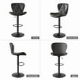 thumbnail image 7 of Daluvenix Modern Bar Stools Set of 1, Adjustable Swivel Counter Height Bar Chairs with Back, Faux Leather Upholstered for Kitchen Island, Black, 7 of 7
