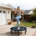 thumbnail image 1 of 48 pulgadas sin resorte mini trampolín de fitness, rebounder de ejercicio interior/exterior para entrenamientos más silenciosos y seguros, carga 450lbs, entrenador de cardio de salto del gimnasio, 1 of 5