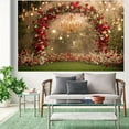 thumbnail image 3 of Romantic Garden Arch Wedding Backdrop Red Roses Greenery Bridal Shower Elegant Floral Bride to Be Engagement Valentine's Party Decorations Banner Supplies Photo Booth Props, 3 of 5