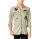 thumbnail image 1 of Camiseta adornada con parche I-N-C con cremallera frontal Hombre Verde Mediana, 1 of 1