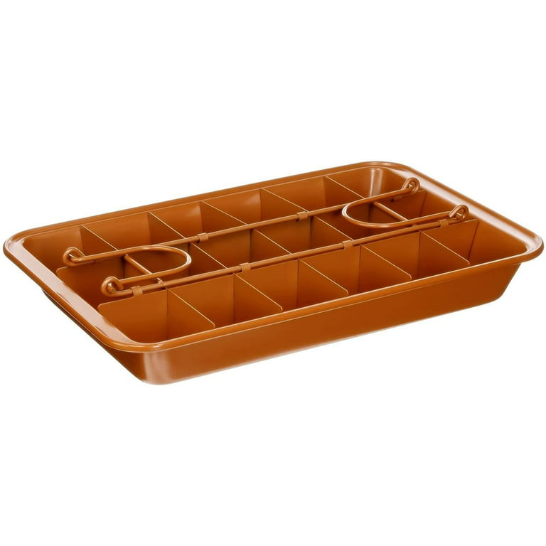 Gotham Steel Brooklyn Brownie Non-Stick Baking Pan with Built-in Slicer (18- Brownies Capacity) 1491 - The Home Depot