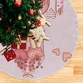 thumbnail image 3 of FMSHPON Valentines Day Hearts Flowers Love Xmas Christmas Tree Skirt Stand Mat for Holiday Party Decoration Indoor Outdoor 36 inches, 3 of 6