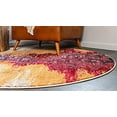 thumbnail image 4 of Unique Loom Estrella Collection Modern Abstract Round Rug, 8 Feet, Pink/Navy Blue, 4 of 5