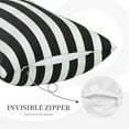 thumbnail image 3 of Sikiie Black And White Stripes Print Plush Pillow Cover, Wrinkle-proof and Stain-resistant Pillow Protector without Pillow Core, Home Decoration-20"x30", 3 of 6