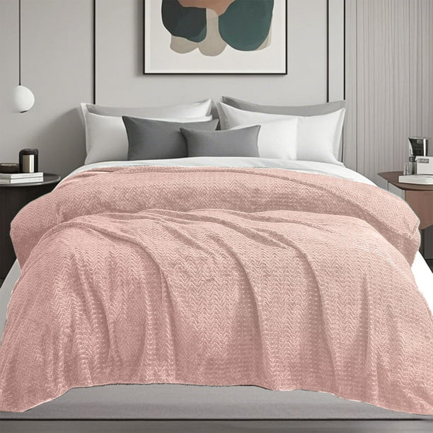 Manta de Vellón, Cubrecama Suave de Microfibra, Colcha de Peluche con Tamaño Generoso 200 x 120 cm, Ligera y Cálida para Cama, Sofá, Camping, Viajes, Siestas en la Oficina