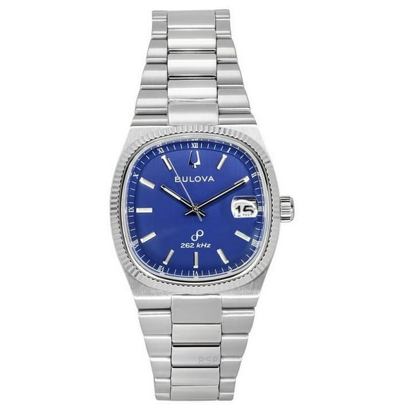 Bulova Classic Super Seville 262kHz Precisionist Stainless Steel Blue Dial Quartz 96B440 Men's Watch