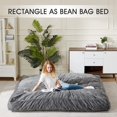 thumbnail image 6 of HABUTWAY Bean Bag Chairs, Variable Shape from Bean Bag to Bed, Convertible Bean Bag Chair for Home, Bedroom, Living Room Grey,King, 6 of 6