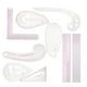 thumbnail image 5 of Goick Regla de Costura Regla de Ropa Rosa 9pcs Plantillas de Acolchado de Regla de Curva de Costura Multiusos, 5 of 5
