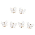 thumbnail image 3 of Milageto 6 Pieces Butterfly Button Covers Shirt Cufflinks for Banquet Wedding Blouses White, 3 of 8