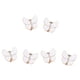 thumbnail image 3 of 6x Cubiertas de botones de mariposa Accesorios de ropa Suministros de moda brillantes Esmoquin Blanco, 3 of 9