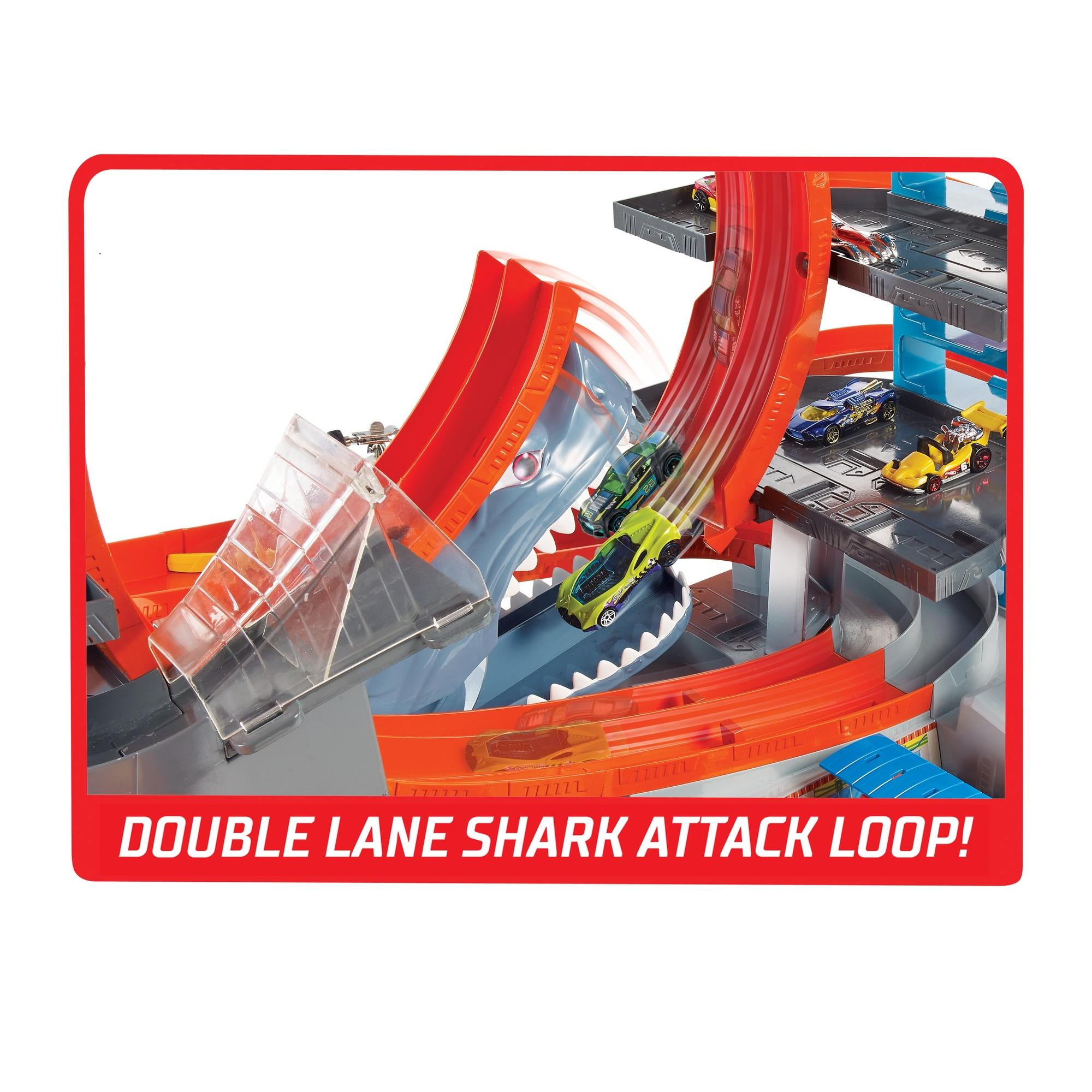 hot wheels ultimate garage with shark attack