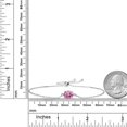 thumbnail image 3 of Gem Stone King 925 Sterling Silver Pink Moissanite Solitaire Bracelet for Women (1.38 Cttw, Oval 8X6MM, Gemstone Birthstone, Fully Adjustable up to 9 inch), 3 of 3