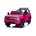 thumbnail image 1 of Licensed 24V Chevrolet Silverado 4x4 2 Seater Kids Ride On Car with RC, 1 of 5