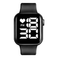 thumbnail image 2 of Reloj electrónico LED Apple para niños y niñas, deportivo, con forma de pareja, cuadrado pequeño, 2 of 5