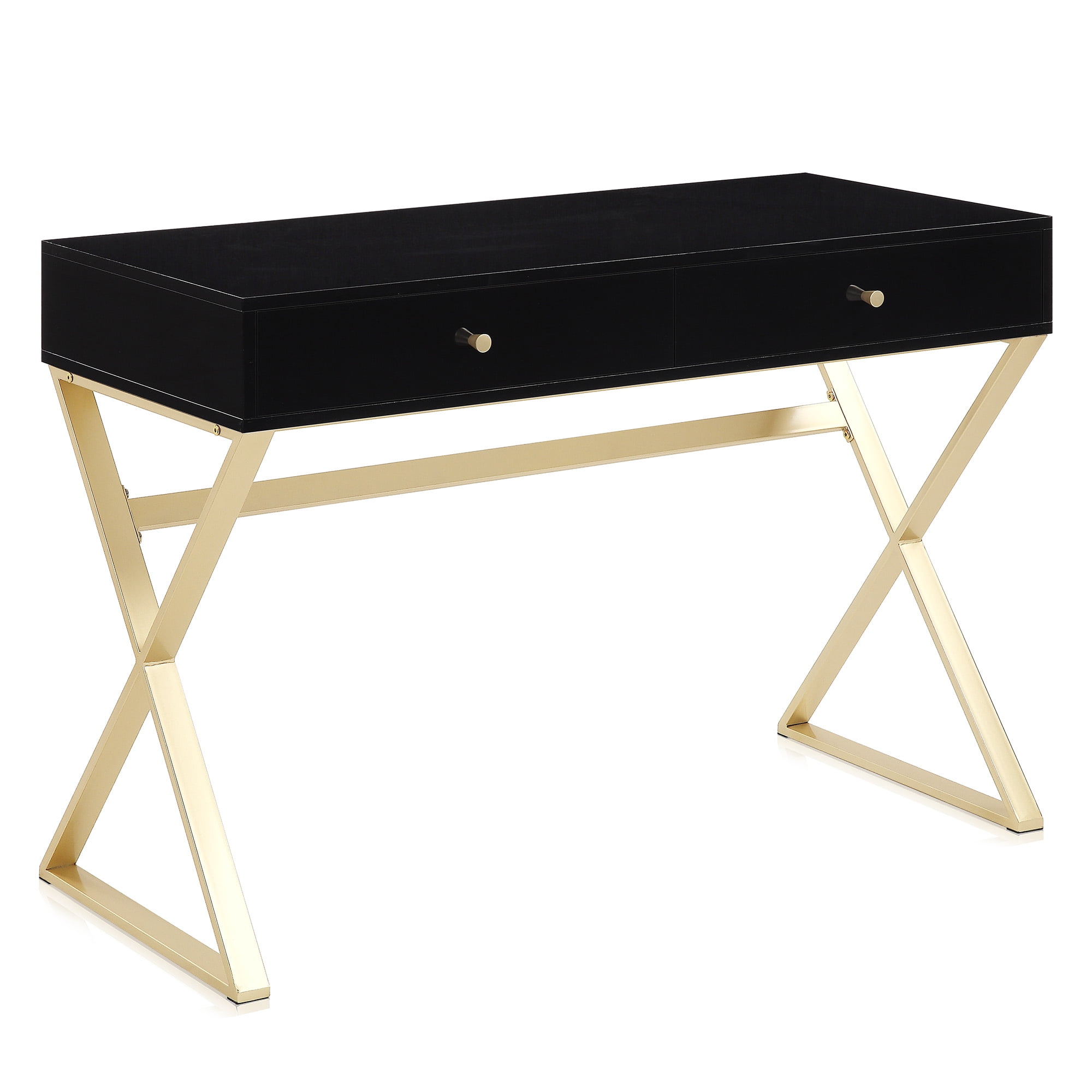 BELLEZE Vanity Table, Home Office Computer Desk - Ellena (Black)