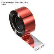 Uxcell 3 Pack 164ftx0.9 Ribbon Keep Away Bird Reflective Scare Tape, Red