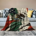 thumbnail image 2 of COMIO  American Flag with Mexican Flag Throw Blanket Lightweight Flannel Blankets Warm and Cozy Throws for Winter Bedding and Couch for Kids Adults, 2 of 6