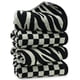 thumbnail image 1 of Toallas de mano Jacquotha Bathroom, paquete de 4, color negro a cuadros/cebra, 1 of 7