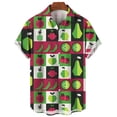 thumbnail image 3 of Camisa hawaiana con estampado 3D de piña, limón y maracuyá para hombre, camisas de coco, blusas casuales de manga corta de verano, blusa holgada de calle, 3 of 5