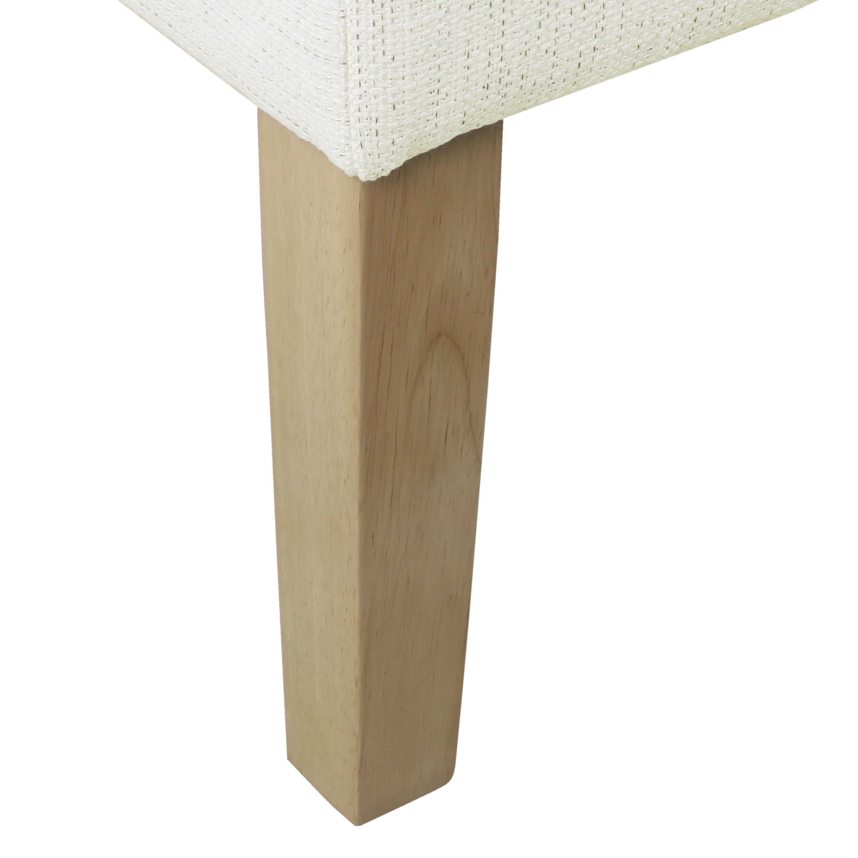HomePop Square Coffee Table Ottoman – Stain-Resistant Cream Woven