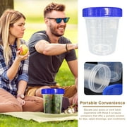 HomeLife 10Pcs 4 Oz Salad Dressing Containers Set for JSCARES Leakproof Stackable Small Containers with Lids Reusable Clear Plastic Dip Cups for Snacks Fruits Sauces