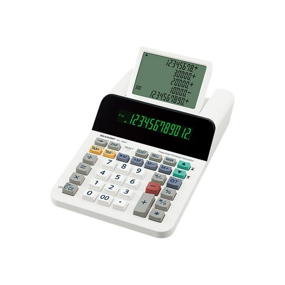 Sharp EL-1501 - Printing calculator - LCD - 12 digits - battery