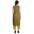 thumbnail image 4 of Moomaya Peter Pan Collar Sleeveless Kurta With Pants 2-Pcs Ethnic Suit Set For Women, 4 of 7