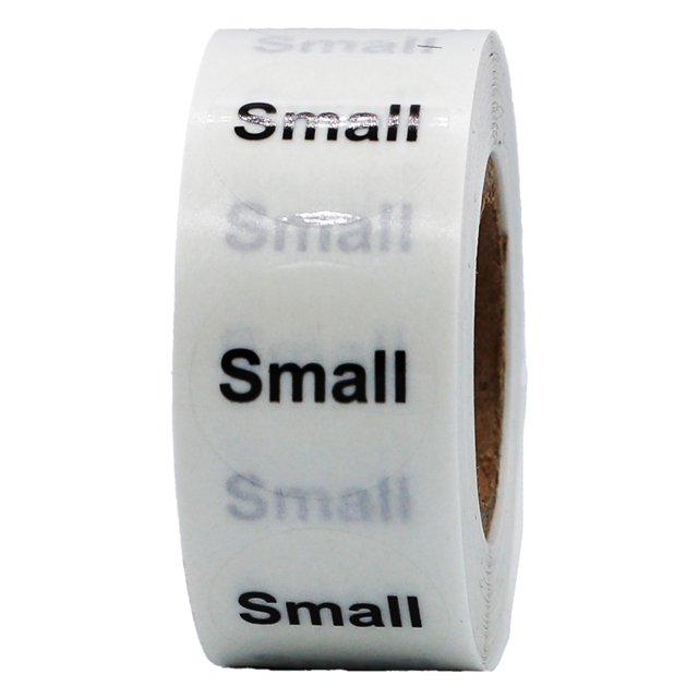 Clear Small Clothing Stickers | 0.75" Inch Round | 500 Pack