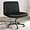 Black, variant on PUKAMI Criss Cross Legged Chair with Wheels,Comfy Armless Office Desk Chair,PU Leather Swivel Modern Makeup Vanity Chair,Height Adjustable Wide Seat Computer Task Chair for Home Office(Grey)
