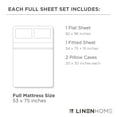 thumbnail image 6 of 100% Cotton Percale Sheets Full Size, Dark Blue, Deep Pocket, 4 Piece - 1 Flat, 1 Deep Pocket Fitted Sheet and 2 Pillowcases, Crisp Cool and Strong Bed Linen, 6 of 7