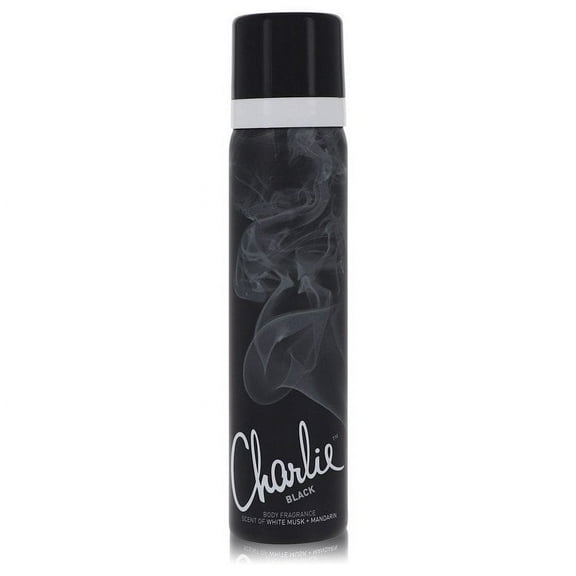 Revlon Charlie Black Body Fragrance Scent of White Musk   Mandarin 75 mL.