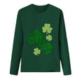 thumbnail image 4 of UngA St Patricks Day Shirt Women Long Sleeve Heart Lucky Clover T-Shirts St Patty's Day Long Sleeve Gift Tees Tops,Size M, 4 of 8