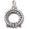 thumbnail image 1 of Sterling Silver 18" .8mm Box Chain 3D Cowboy Lasso Rope Pendant Necklace, 1 of 2