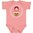 thumbnail image 3 of Inktastic Matryoshka Russian Cute Pink Nesting Doll Girls Baby Bodysuit, 3 of 5