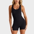thumbnail image 4 of HOWPAY One Piece Jumpsuits for Women Sleeveless Hollow out Backless Bodysuit Tummy Control Athletic Workout Yoga Scrunch Bodycon Romper Black L, 4 of 4