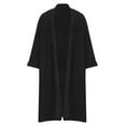 thumbnail image 4 of IROINNID Women's Leisure Long Solid Color Cardigan Long Sleeve Outwear, Black, 4 of 6